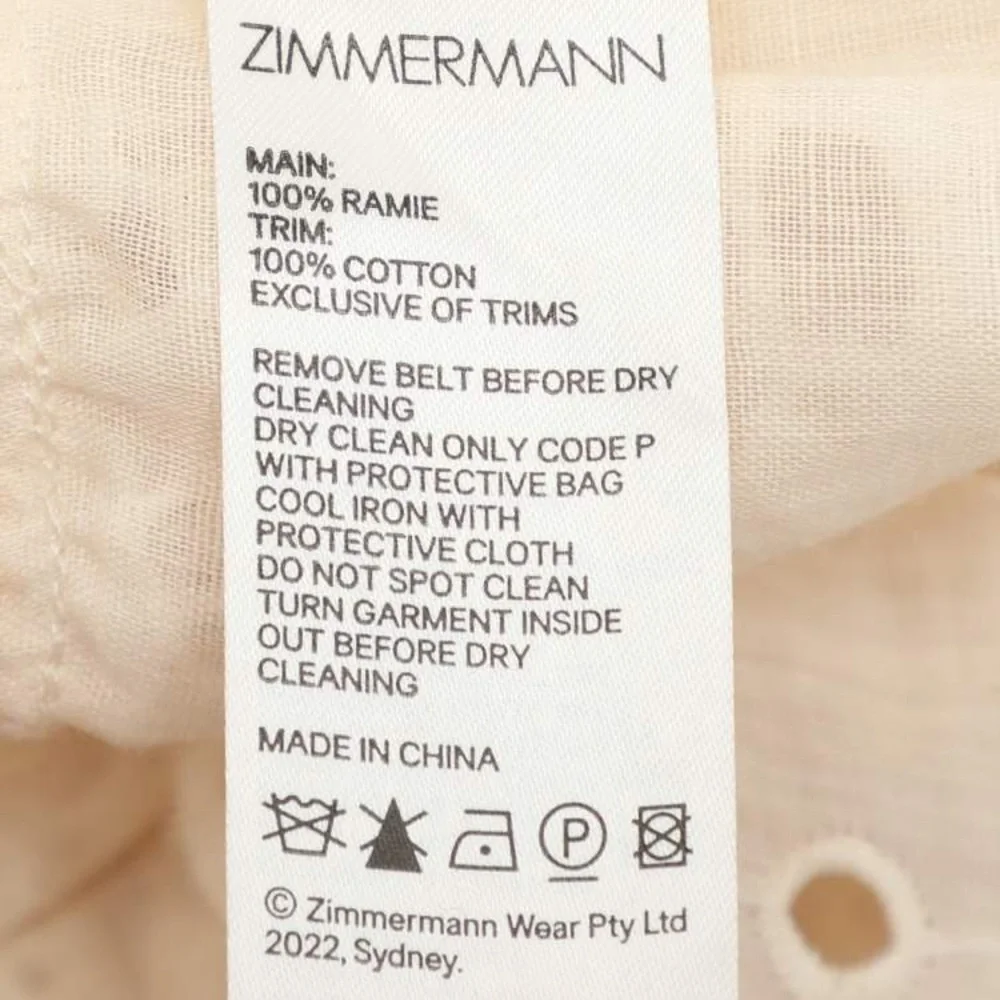 Zimmermann Cream Ruffled Tiered Sundress with Bishop Sleeves - Picture 12 of 12